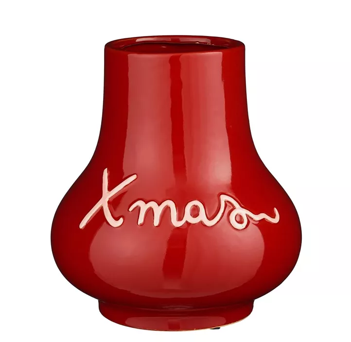 Vase Weihnachten (Aufschrift X-Mas)