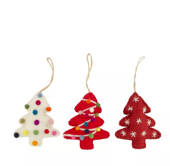 Weihnachtsbaum Hänger aus Wolle