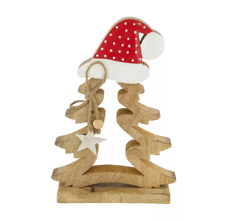 Weihnachtsbaum Holz mit Hut