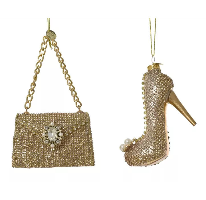 Glasfigur Handtasche-High heel