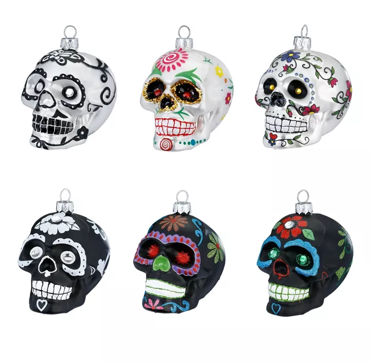 Glasfigur Totenkopf 12 Stk/Packung