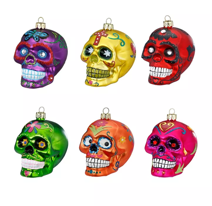 Glasfigur Totenkopf 12 Stk/Packung 2