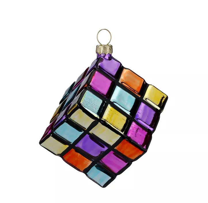 Glasfigur Zauberwürfel