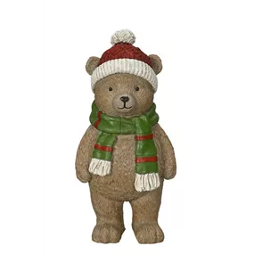 Bär mit Mütze aus Polyresin Bär mit Mütze aus Polyresin