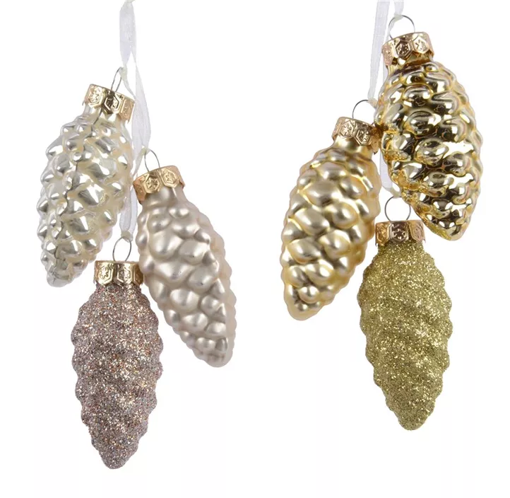 Glaszapfen glanz-matt-glitter