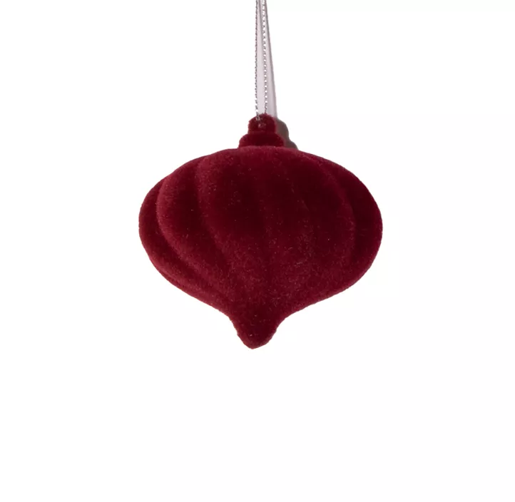 Ornamente Zwiebel Flocki zum Hängen, 2er Set