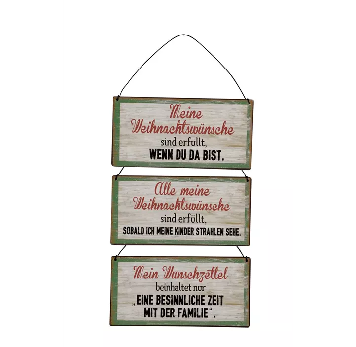 Schild Weihnachtswünsche