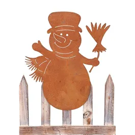 Zaunfigur Schneemann