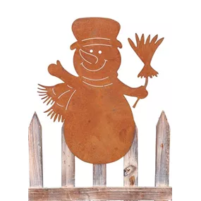 Zaunfigur Schneemann