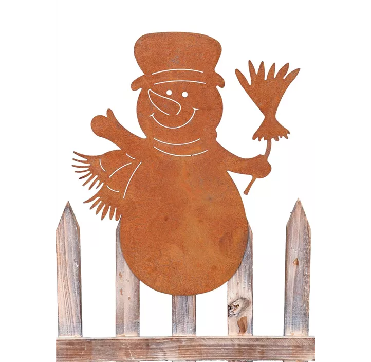 Zaunfigur Schneemann