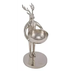Aluhirsch stehend mit Schale