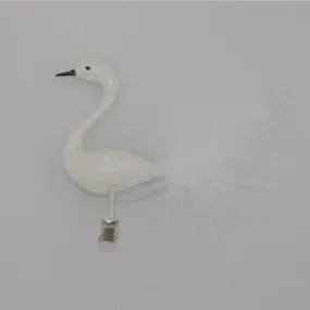 Glasfigur Schwan, weiß