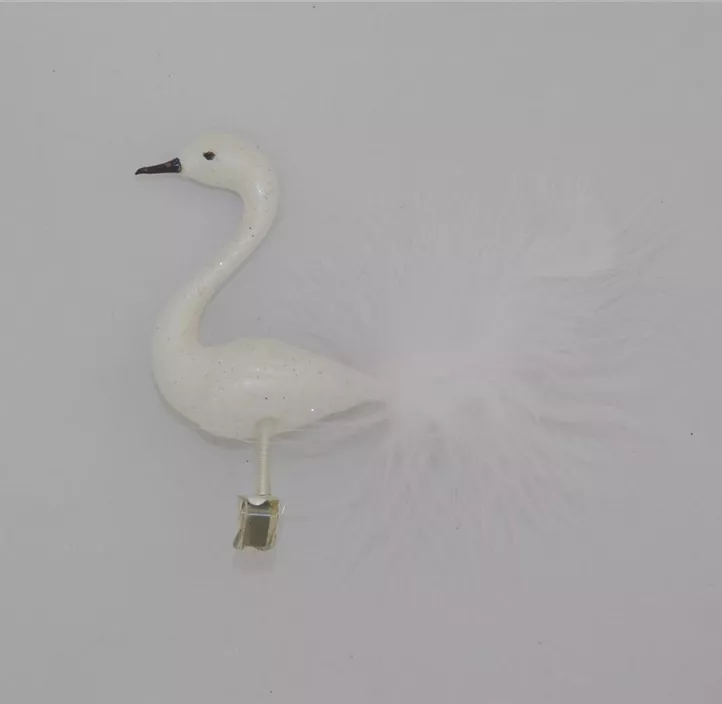Glasfigur Schwan, weiß