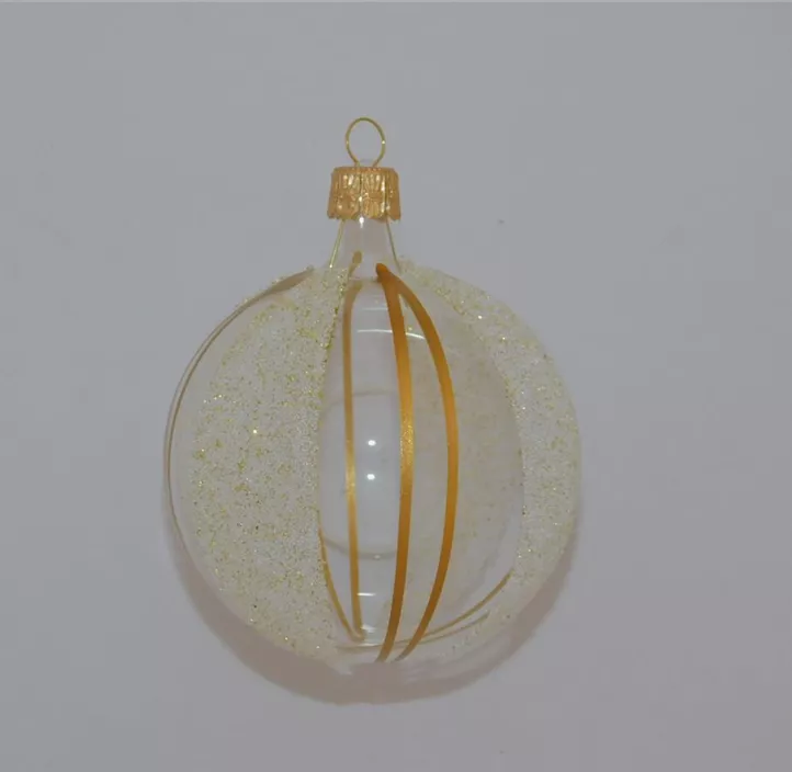 Glaskugel Goldstreifen
