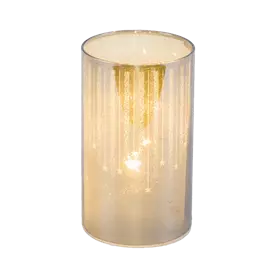 LED-Glaswindlicht silber Sterne