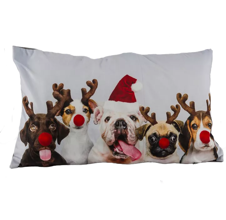 Samtkissen Hunde Weihnachten
