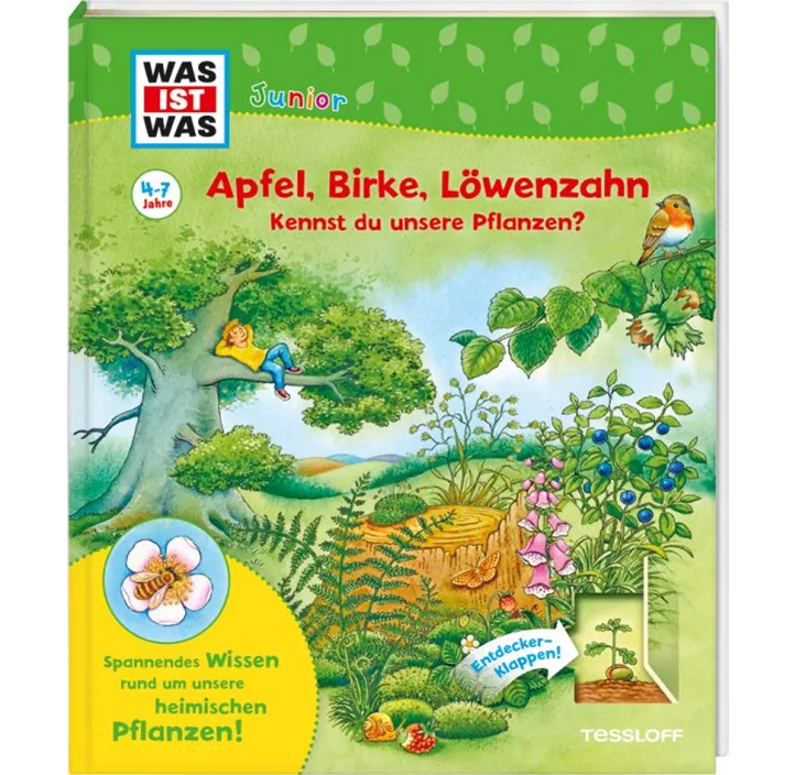 Apfel, Birke, Löwenzahn