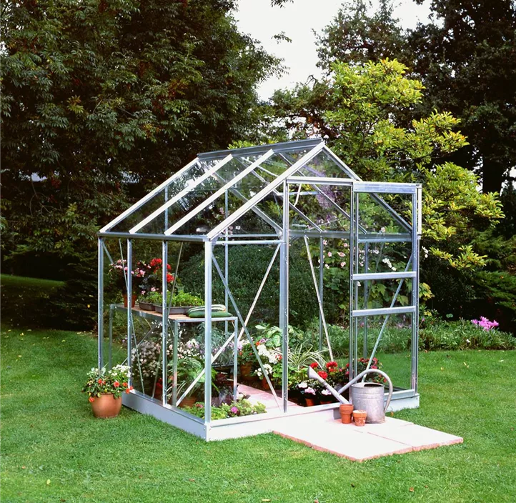 mit 3 mm Blankglas, 195 x 193 x 122 cm