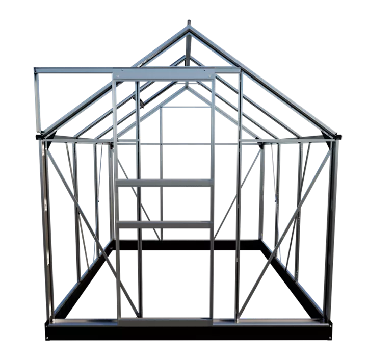 mit 3 mm Blankglas, 195 x 193 x 122 cm