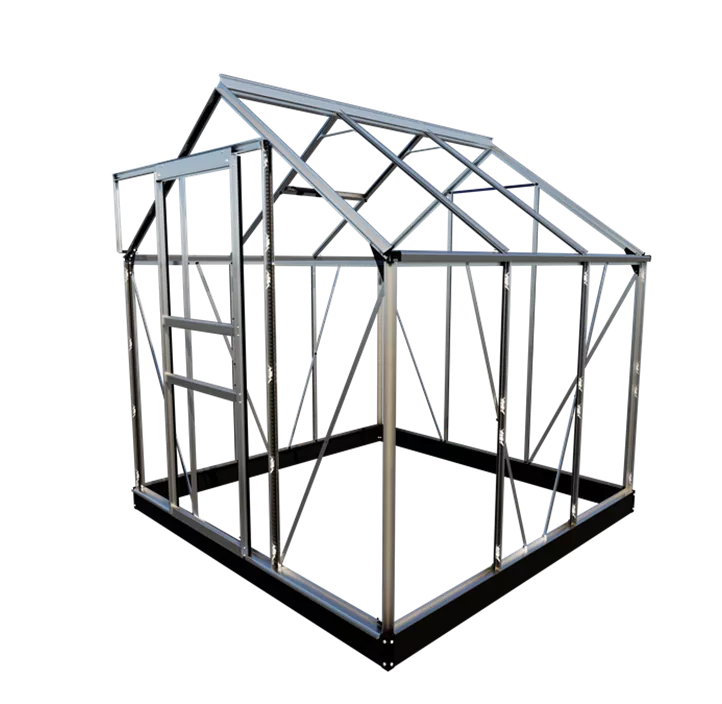 mit 3 mm Blankglas, 195 x 193 x 122 cm