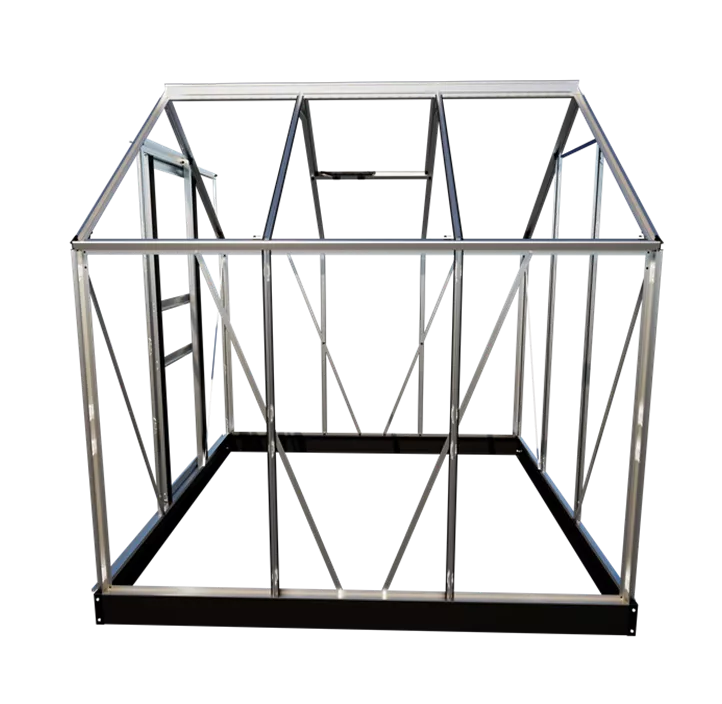 mit 3 mm Blankglas, 195 x 193 x 122 cm