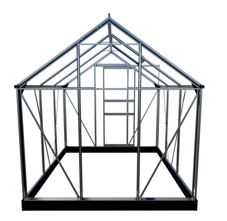 mit 3 mm Blankglas, 195 x 193 x 122 cm