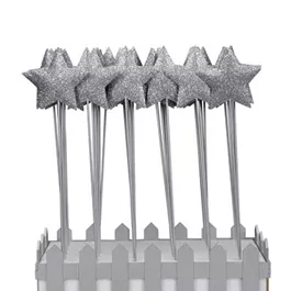 Glitzer-Stern am Stab