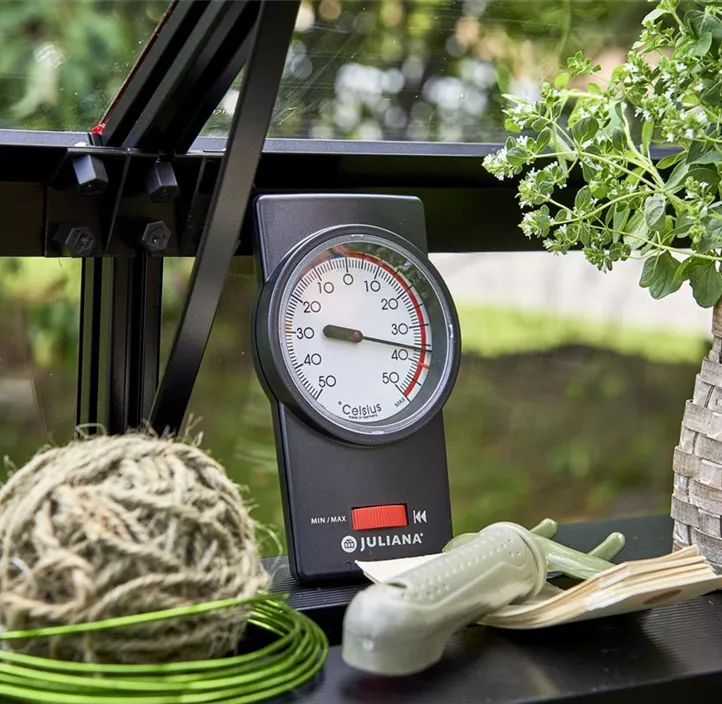 Min-Max Thermometer, schwarz
