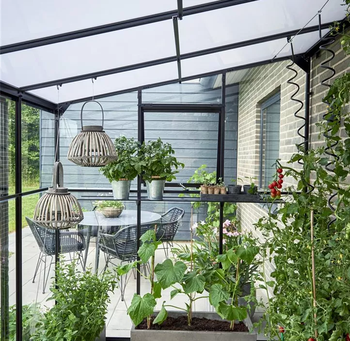 mit 3 mm Sicherheitsglas, 188 x 374 x 189 cm