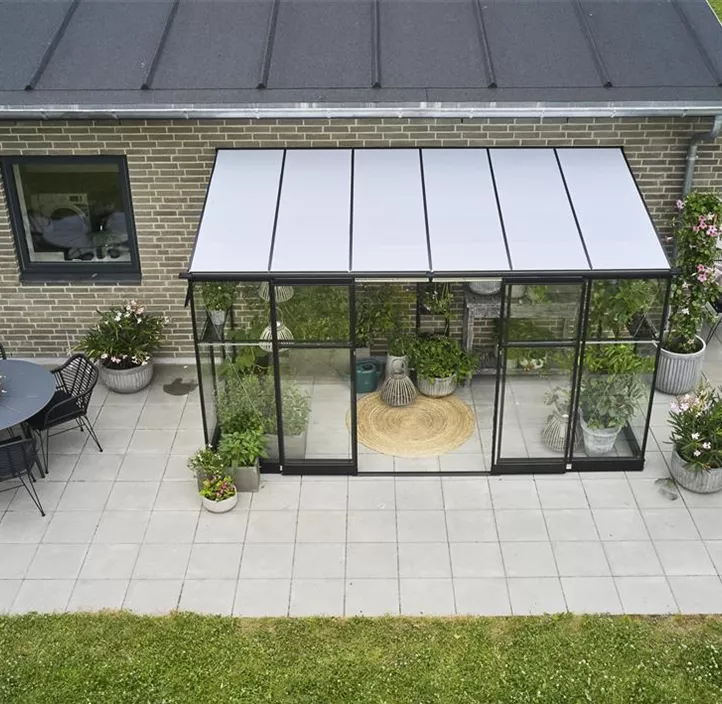 mit 3 mm Sicherheitsglas, 188 x 374 x 189 cm