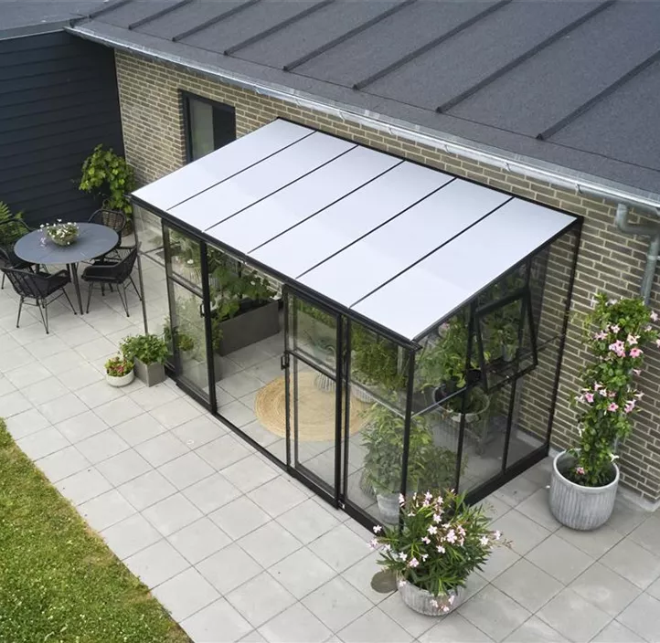 mit 3 mm Sicherheitsglas, 188 x 374 x 189 cm