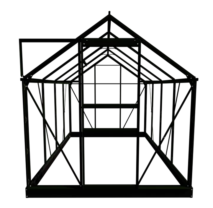 mit 3 mm Blankglas, 257 x 193 x 122 cm
