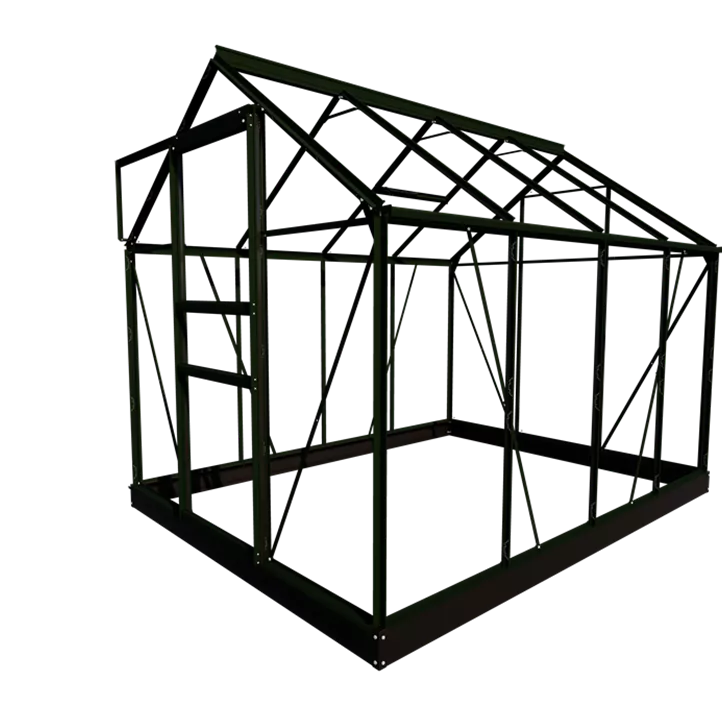 mit 3 mm Blankglas, 257 x 193 x 122 cm