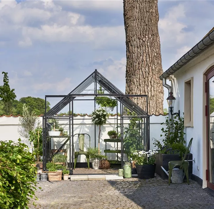 mit 3 mm Sicherheitsglas, 261 x 261 x 135 cm