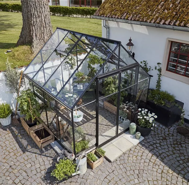 mit 3 mm Sicherheitsglas, 261 x 261 x 135 cm