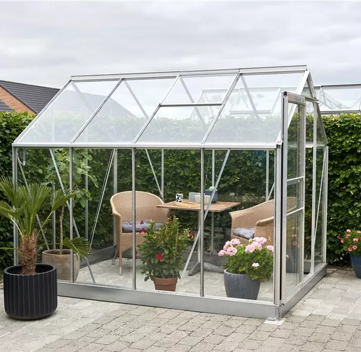 mit 3 mm Sicherheitsglas, 257 x 193 x 122 cm