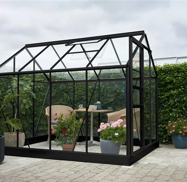 mit 3 mm Sicherheitsglas, 257 x 193 x 122 cm