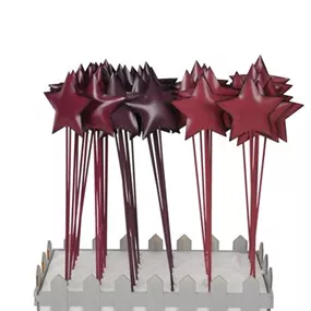 Metall-Sterne am Stab