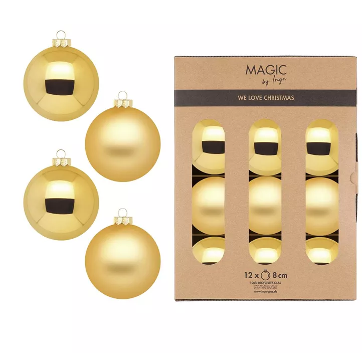 Glaskugel 8 cm 12 Stk/Packung