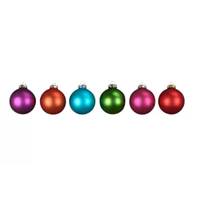 Weihnachtskugel Box 6 Farben sortiert