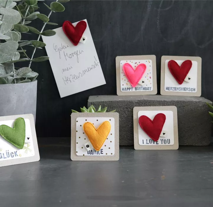 Filzherzmagnet