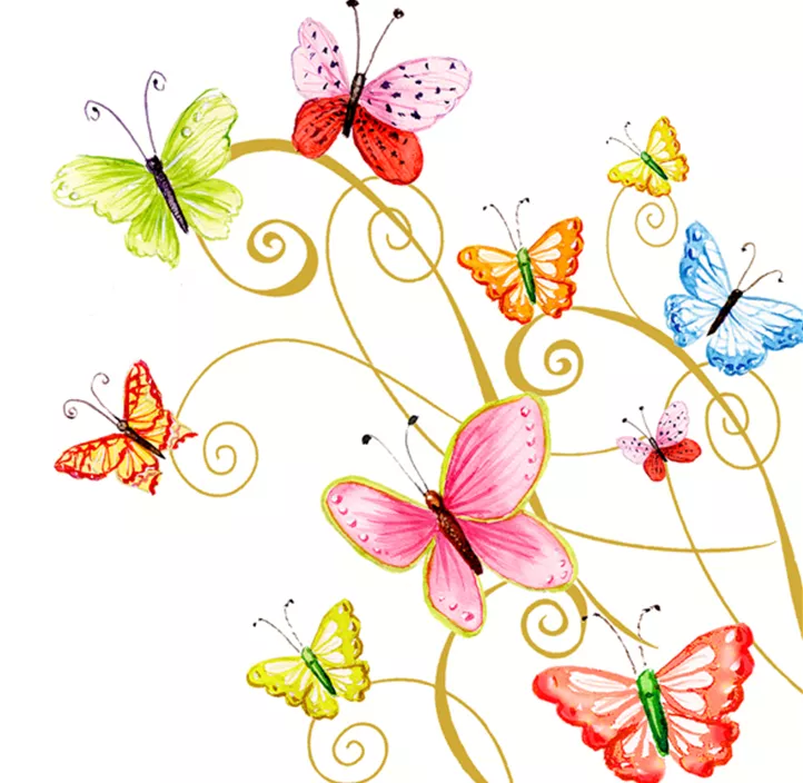 Cocktailserviette dekoriert