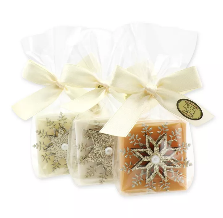 Schafmilchseife Quadrat, Quitte Schneeflocke