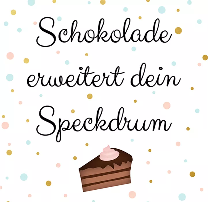 Serviette, Schoko-Speck