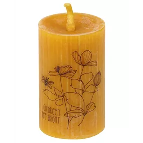 Stumpenkerze Bienenwachs Bee Bright
