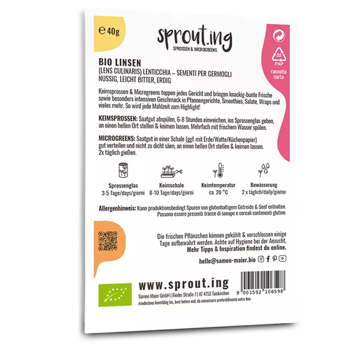 BIO Sprouting Linsen