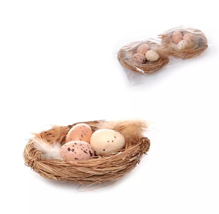 Deko Osternest 2 Stk in Folie