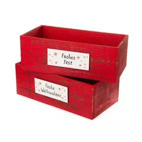 Holzbox Weihnachten sortiert