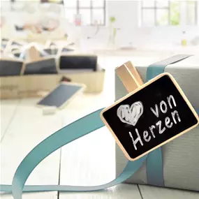 Holzklammer mit Kreidetafel