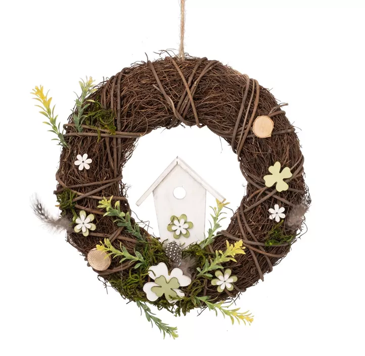 Rattankranz dekoriert Rattankranz dekoriert